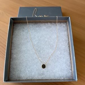 Aurate 14k gold mini medallion necklace
